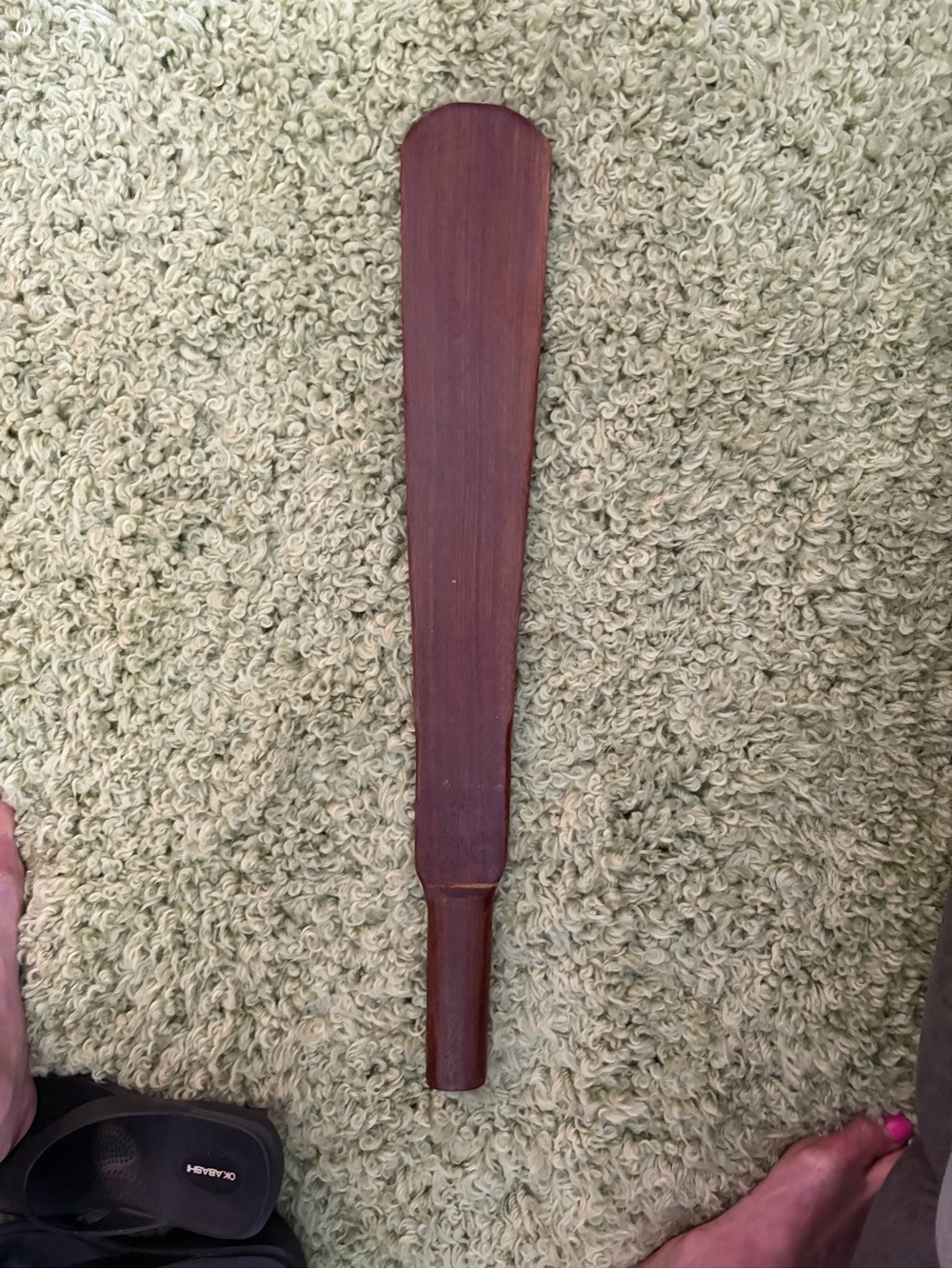Source Unknown Brown Wooden Paddle Toy
